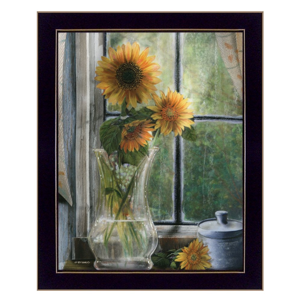 Morning Flower 1 Black Framed Print Wall Art — view 1