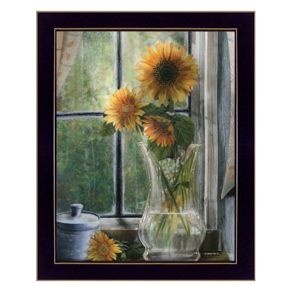 Morning Flower 1 Black Framed Print Wall Art — view 3