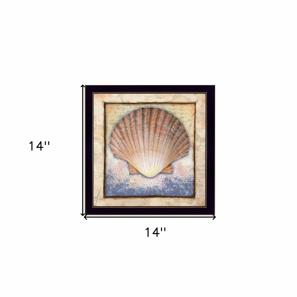 Shell Black Framed Print Wall Art — view 4