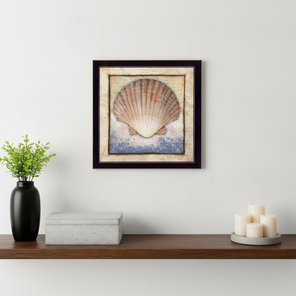 Shell Black Framed Print Wall Art — view 5