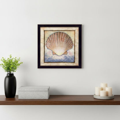 Shell Black Framed Print Wall Art