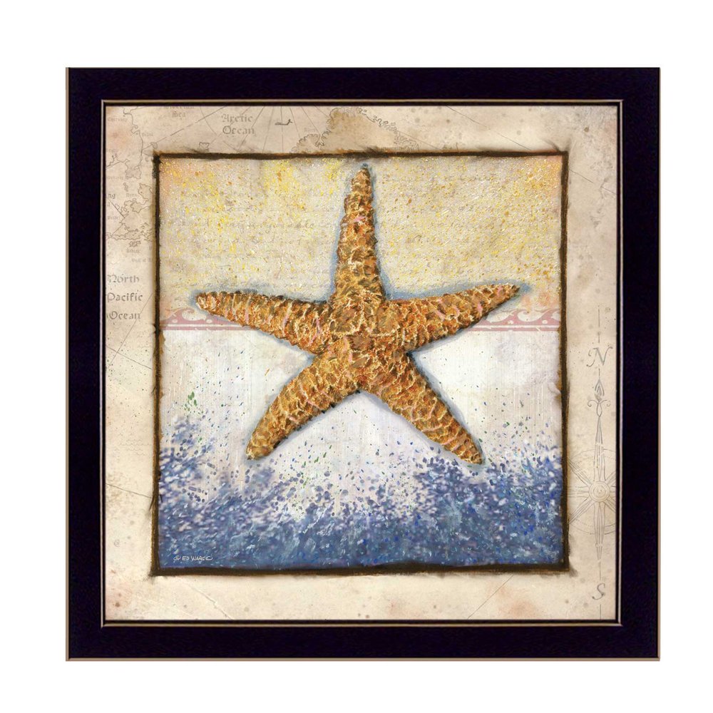 Starfish Black Framed Print Wall Art — view 1