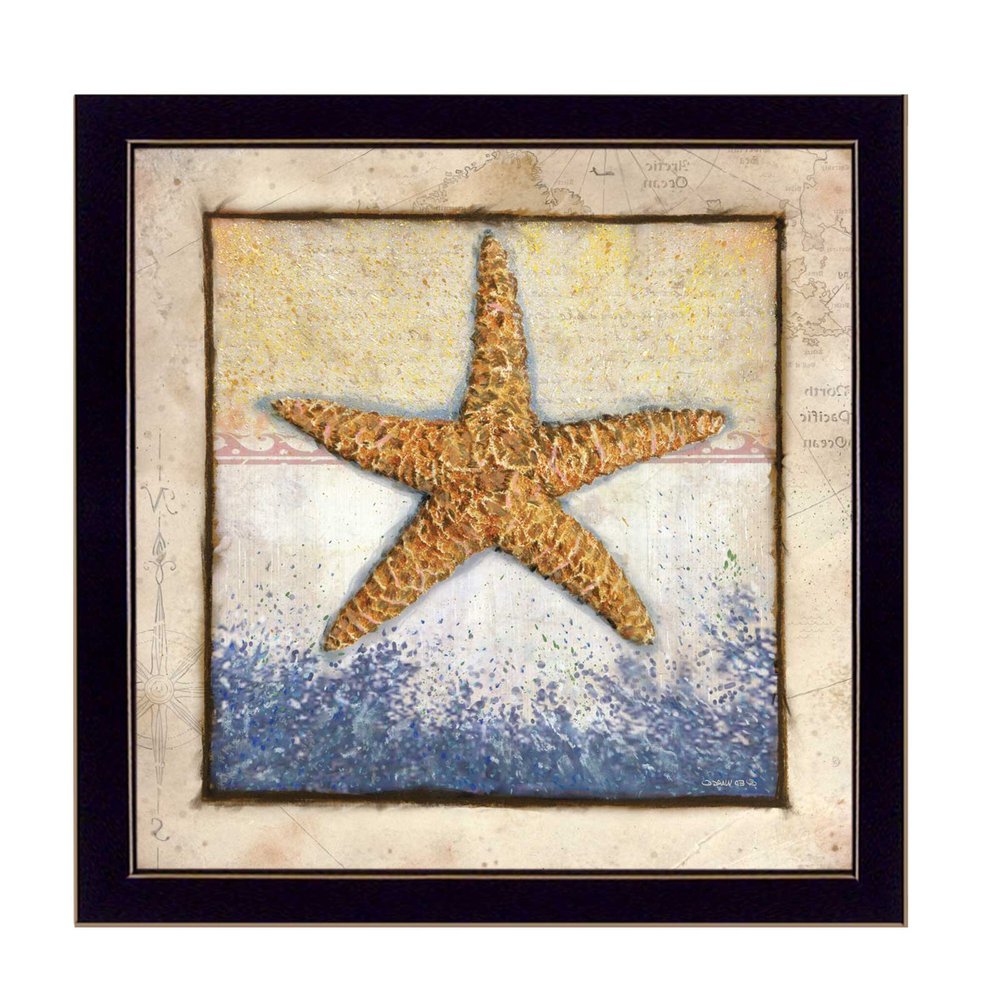 Starfish Black Framed Print Wall Art — view 4