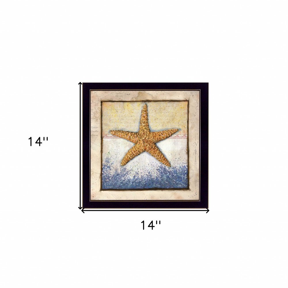Starfish Black Framed Print Wall Art — view 5