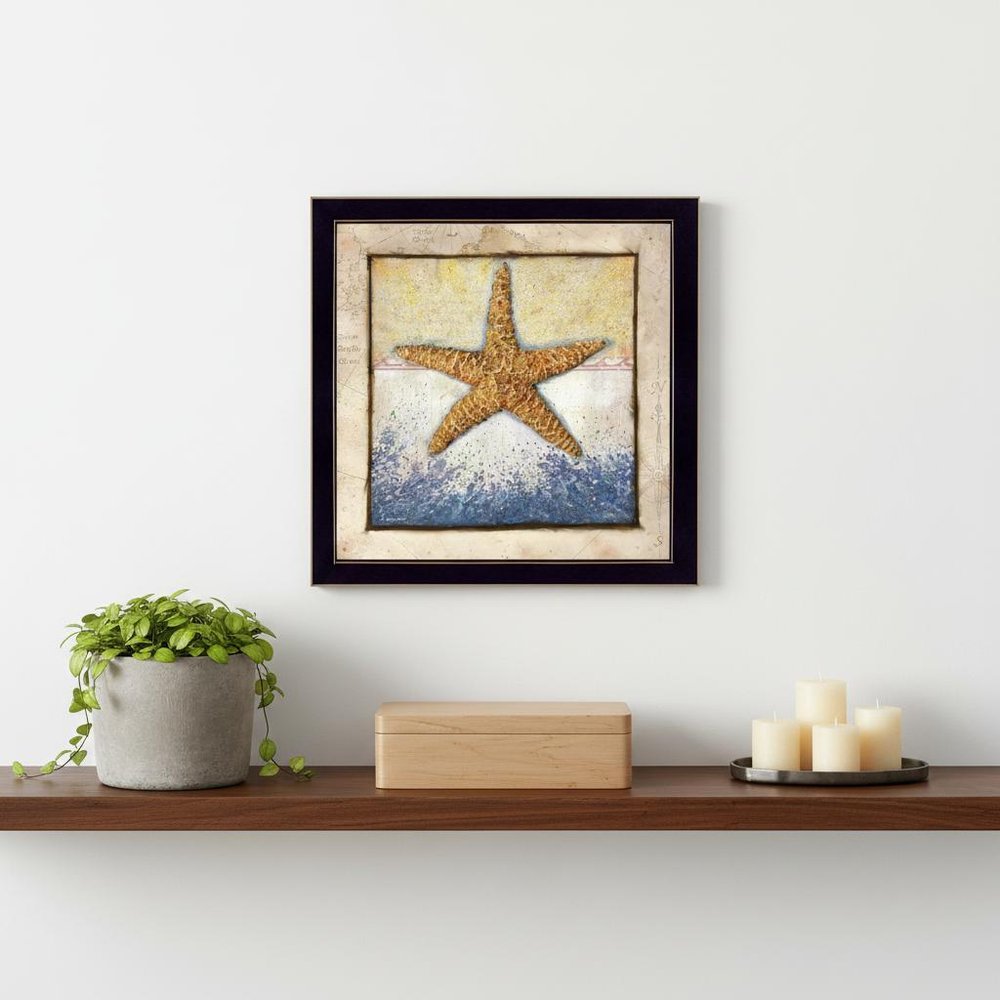 Starfish Black Framed Print Wall Art — view 6