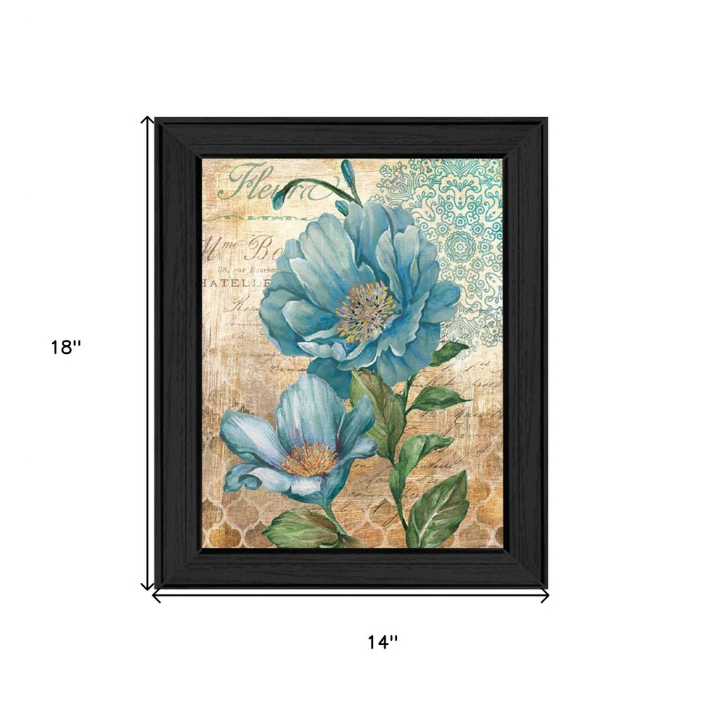 Paris Blue I Black Framed Print Wall Art — view 5