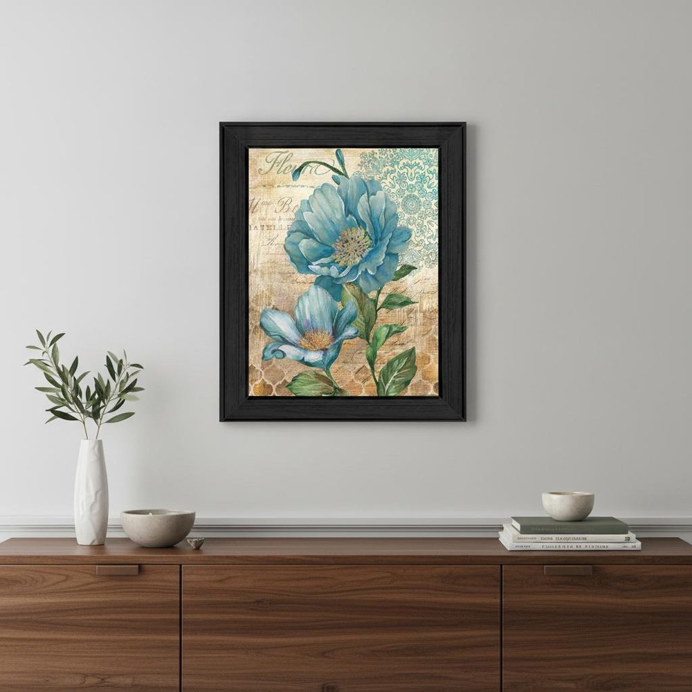 Paris Blue I Black Framed Print Wall Art — view 6