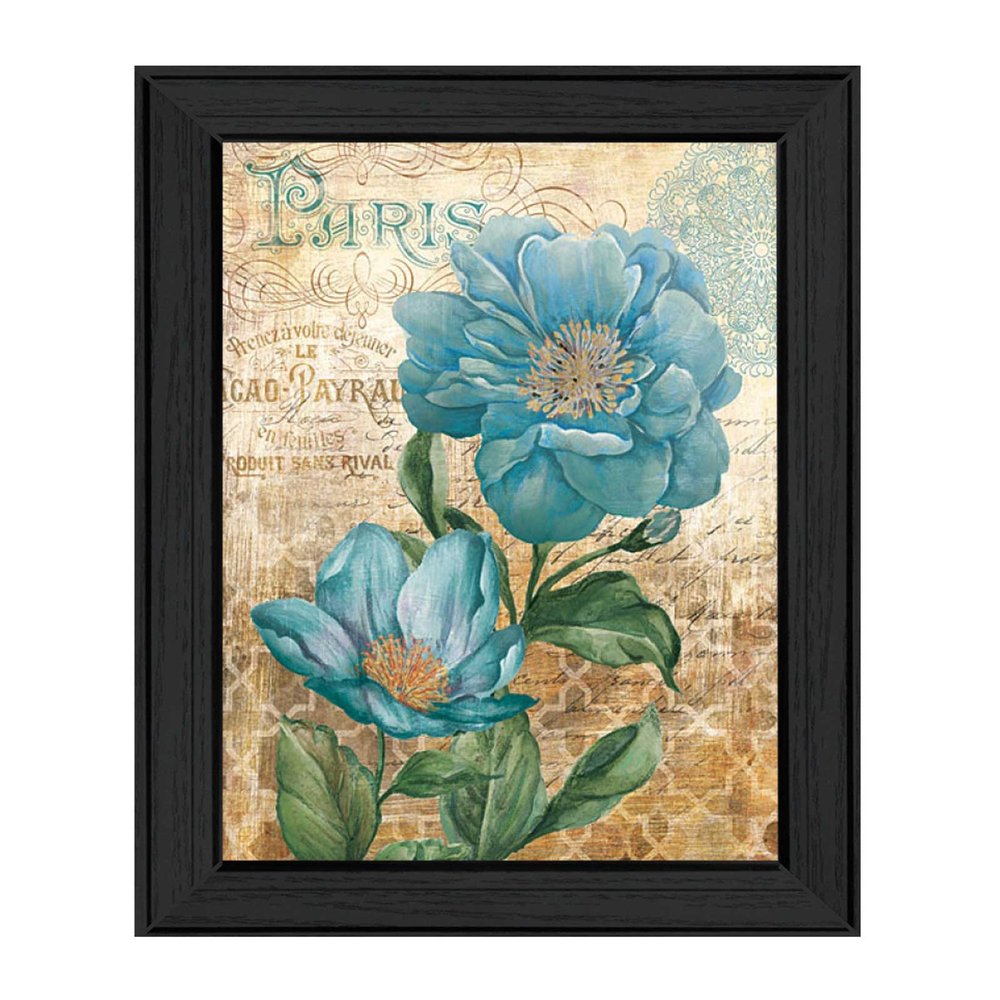 Paris Blue II Black Framed Print Wall Art — view 1