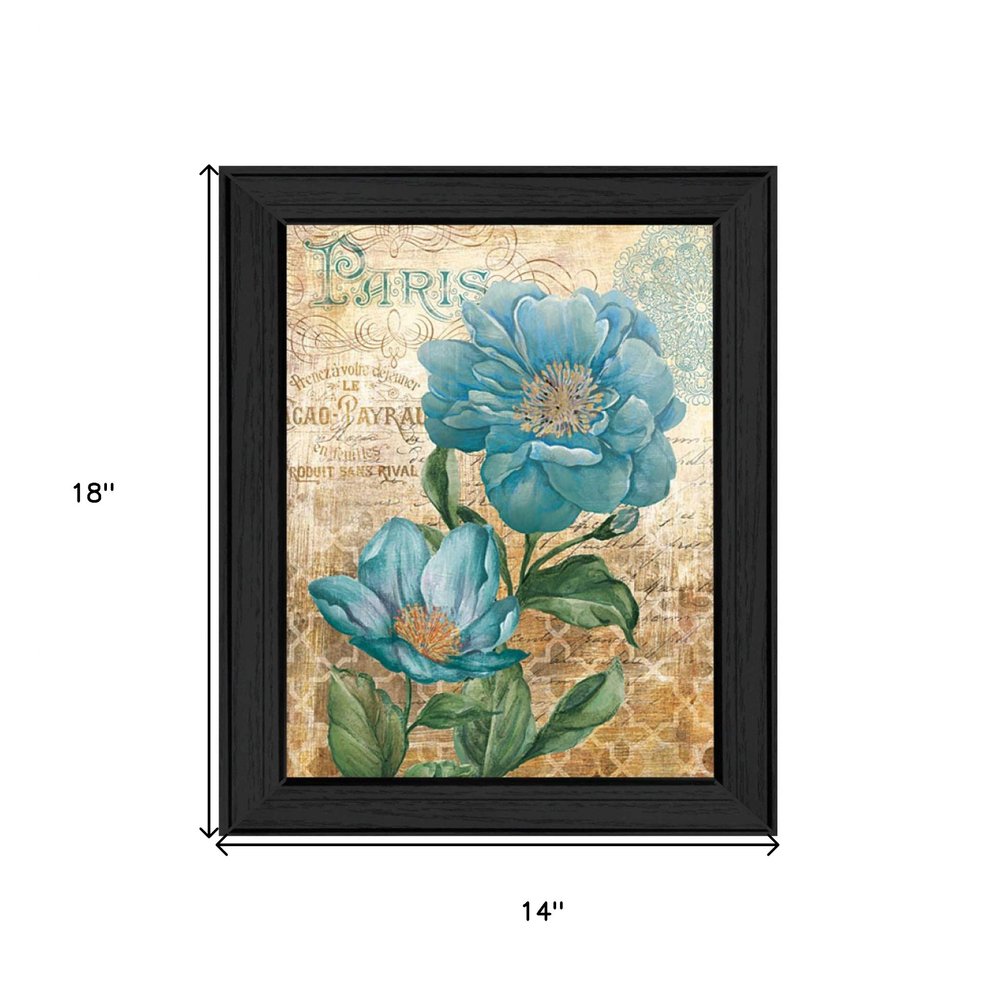Paris Blue II Black Framed Print Wall Art — view 4
