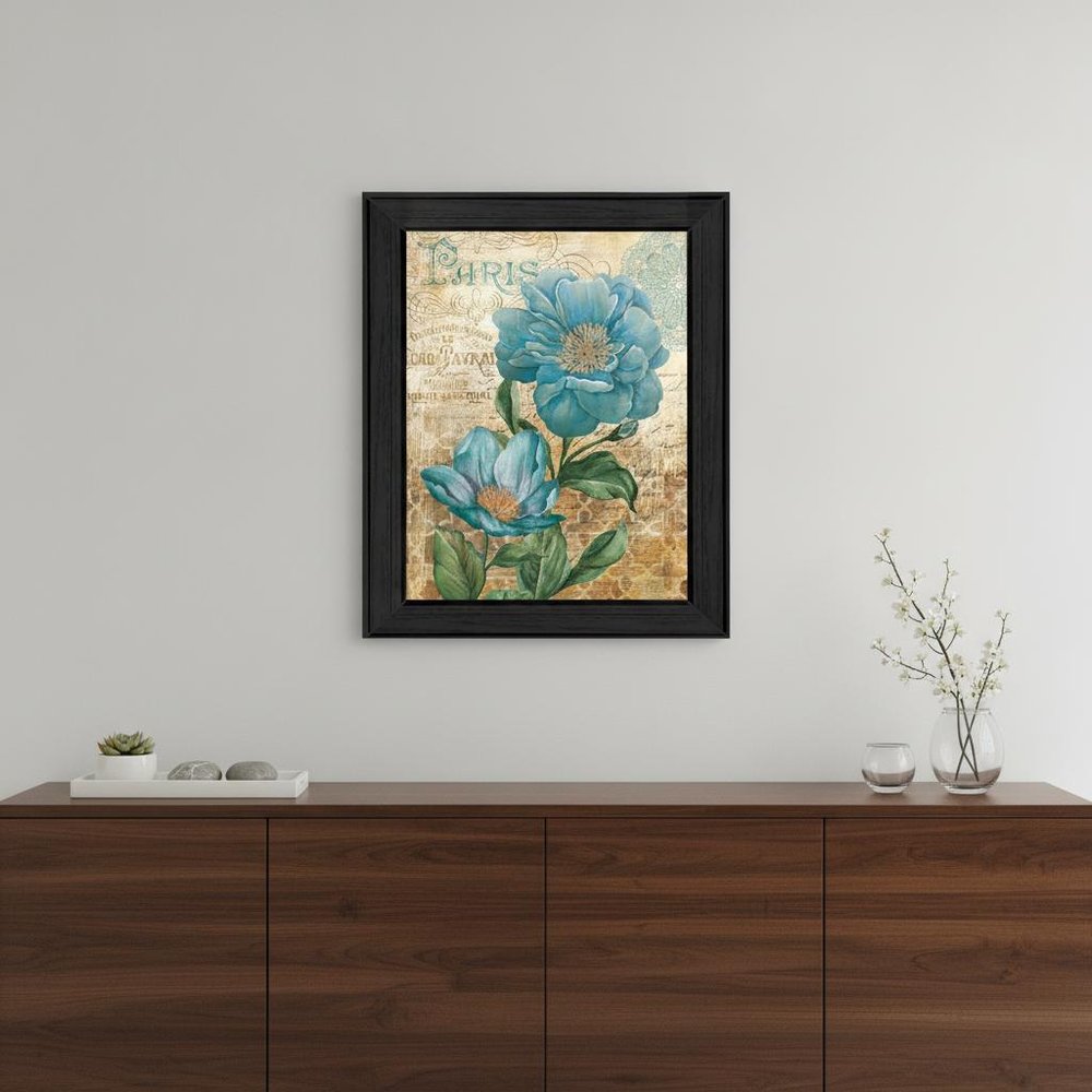 Paris Blue II Black Framed Print Wall Art — view 5
