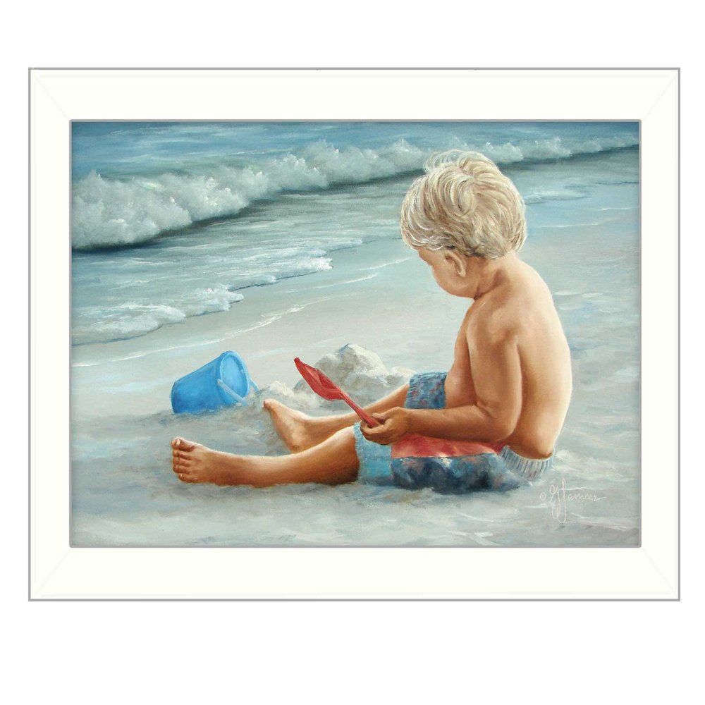 In the Sand White Framed Print Wall Art — view 1