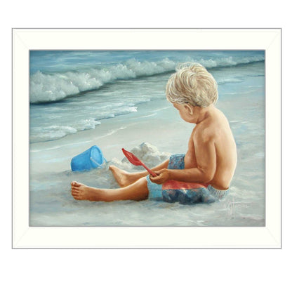 In the Sand White Framed Print Wall Art HomeRoots