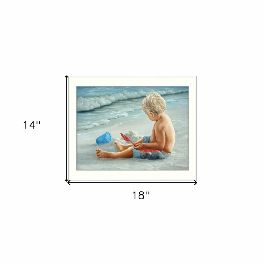 In the Sand White Framed Print Wall Art — view 4