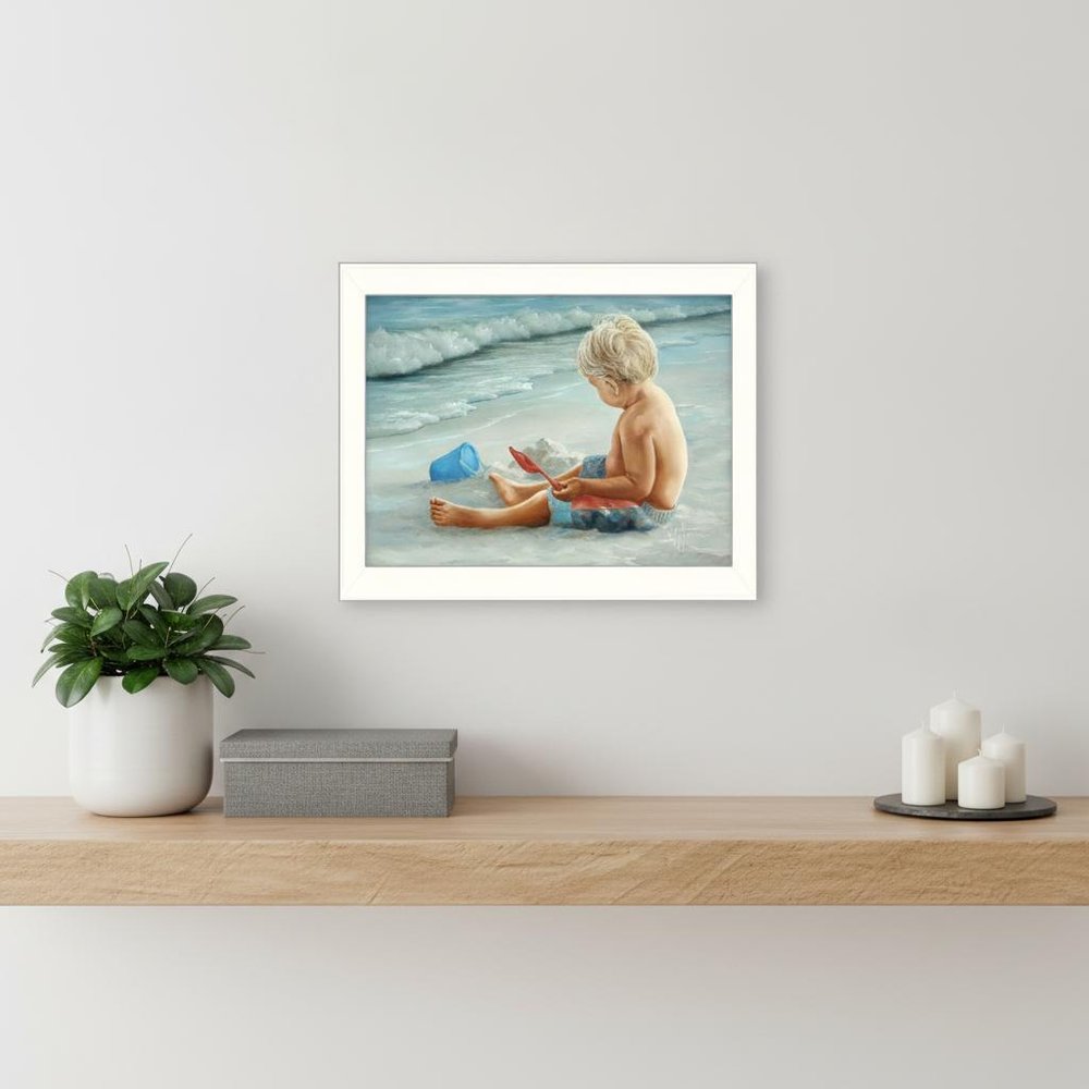 In the Sand White Framed Print Wall Art — view 5