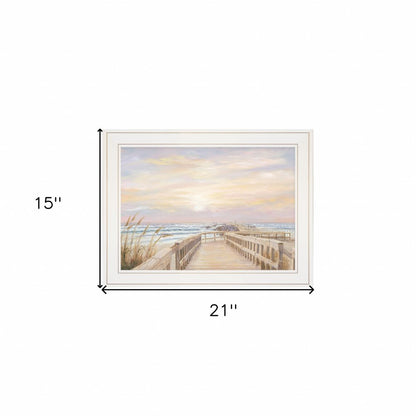 Ponce Inlet Jetty Sunrise 2 White Framed Print Wall Art HomeRoots