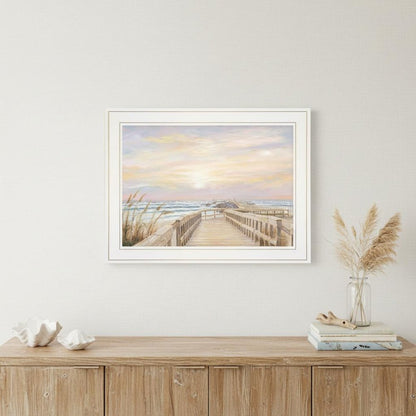 Ponce Inlet Jetty Sunrise 2 White Framed Print Wall Art HomeRoots