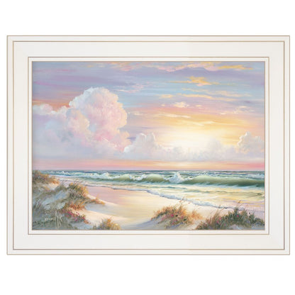 Golden Sunset on Crystal Cove 1 White Framed Print Wall Art HomeRoots