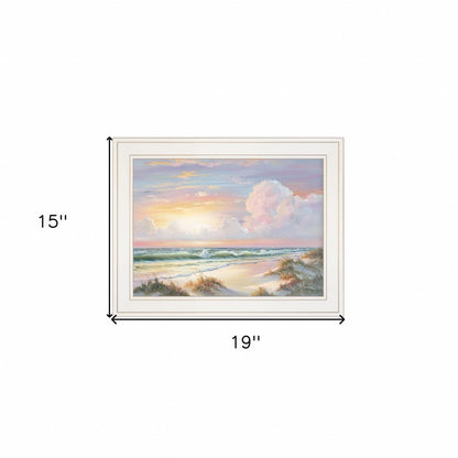 Golden Sunset on Crystal Cove 1 White Framed Print Wall Art HomeRoots