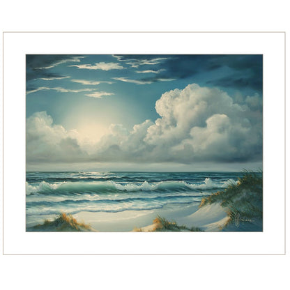 Moon Glow 1 White Framed Print Wall Art HomeRoots