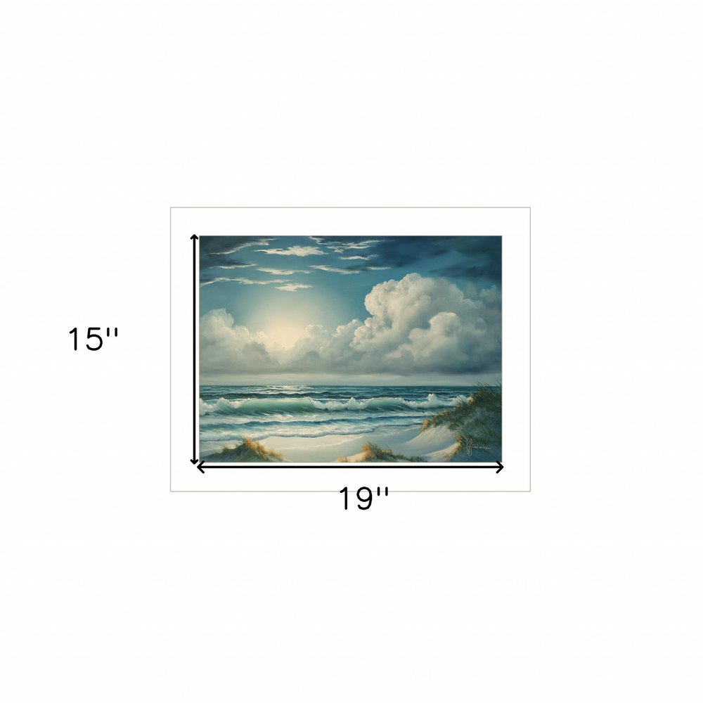 Moon Glow 1 White Framed Print Wall Art — view 5