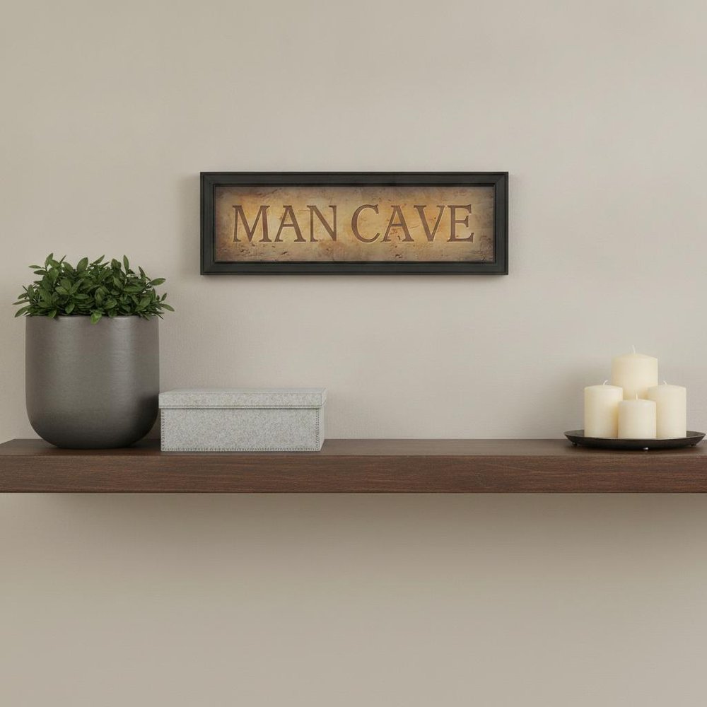 Man Cave 2 Black Framed Print Wall Art — view 4