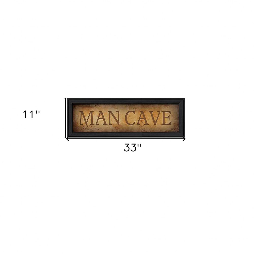 Man Cave 2 Black Framed Print Wall Art HomeRoots