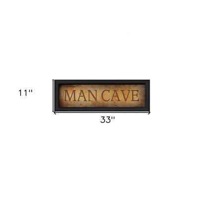 Man Cave 2 Black Framed Print Wall Art HomeRoots
