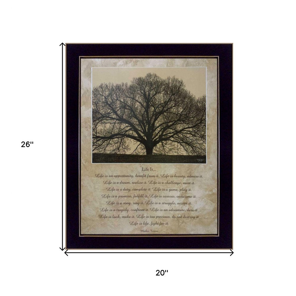 Life Is 10 Black Framed Print Wall Art — view 3