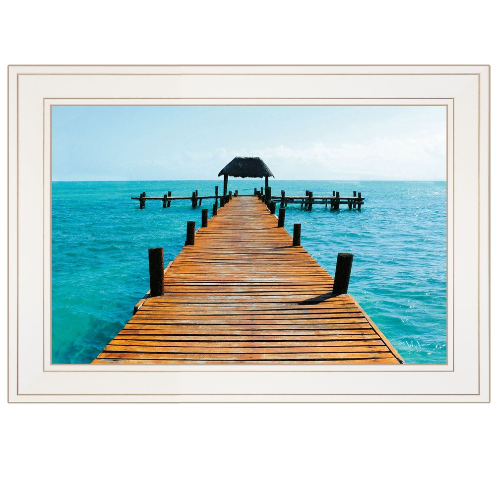 Pier White Framed Print Wall Art — view 2