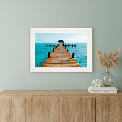 Pier White Framed Print Wall Art HomeRoots