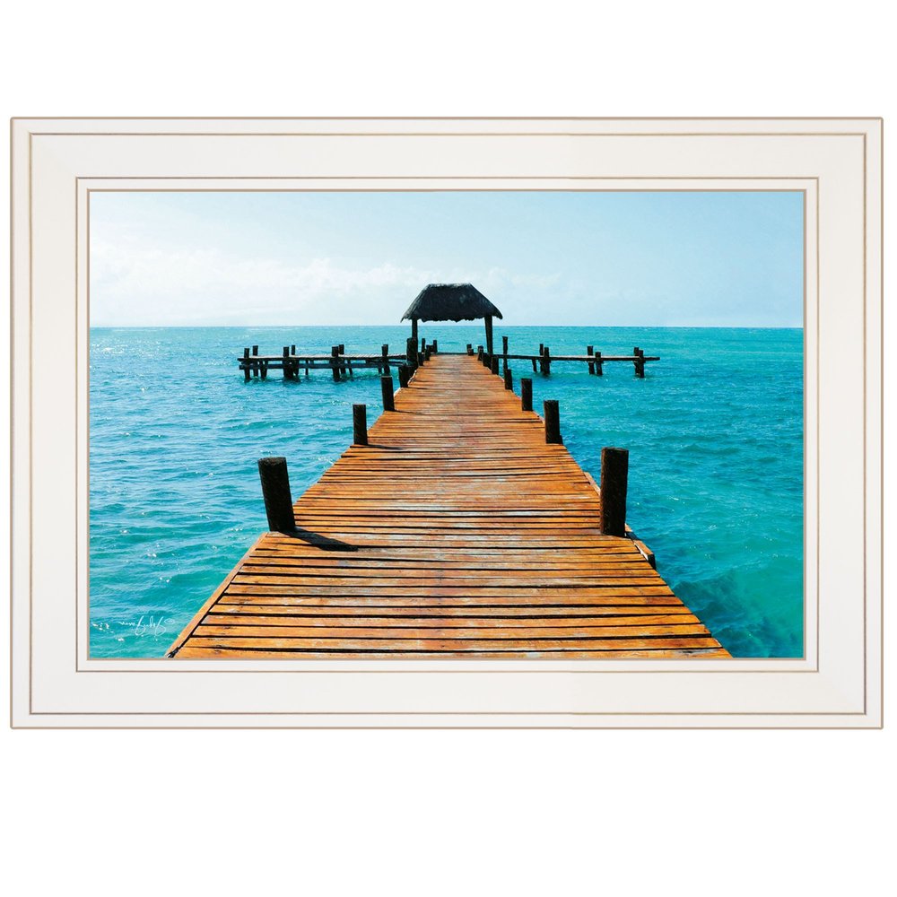 Pier White Framed Print Wall Art — view 3