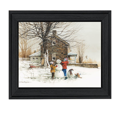 The Joy of Snow 1 Black Framed Print Wall Art HomeRoots