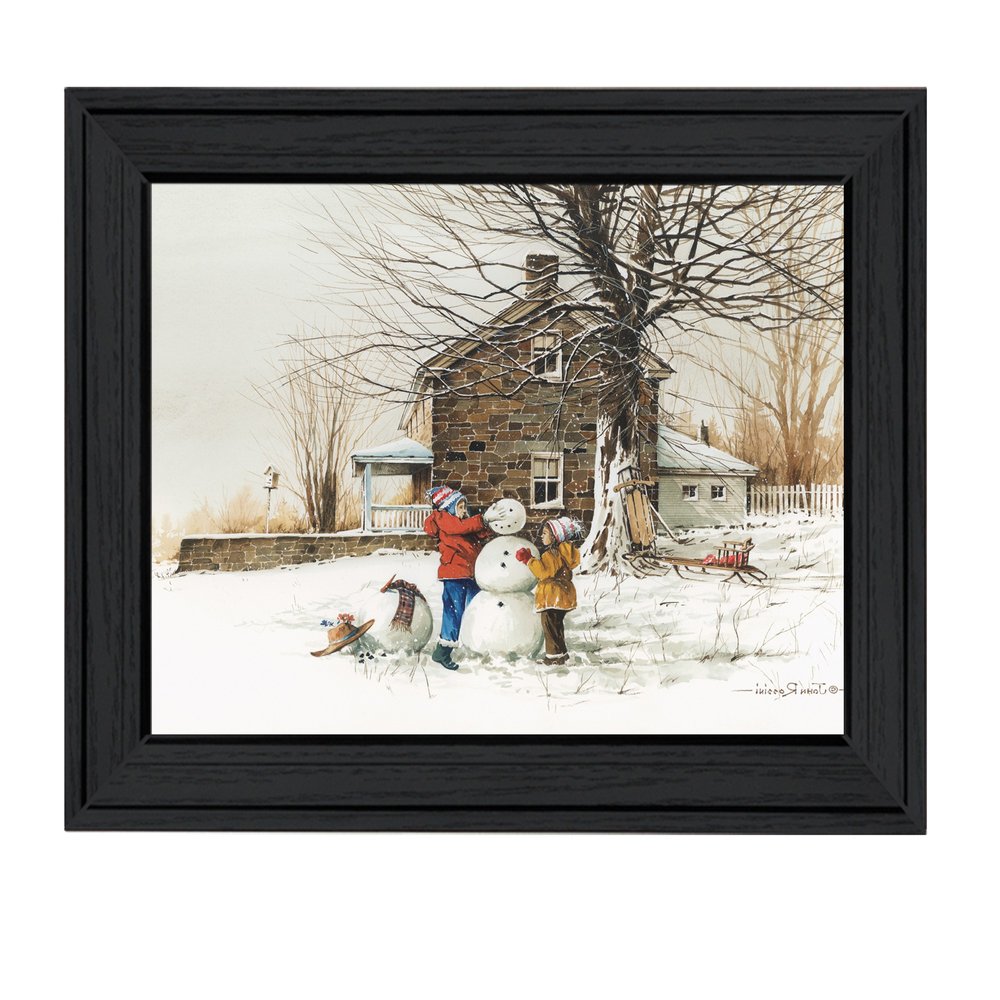 The Joy of Snow 1 Black Framed Print Wall Art HomeRoots
