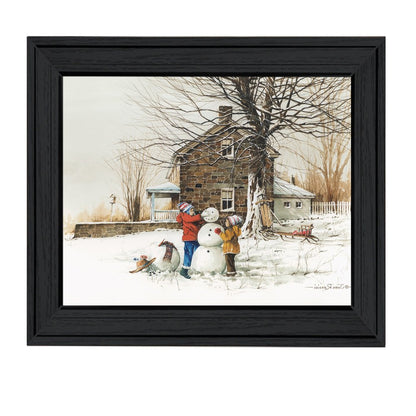 The Joy of Snow 1 Black Framed Print Wall Art HomeRoots
