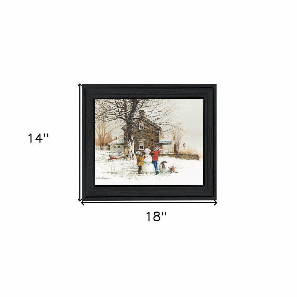 The Joy of Snow 1 Black Framed Print Wall Art HomeRoots