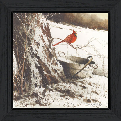 Country Cardinal Black Framed Print Wall Art HomeRoots
