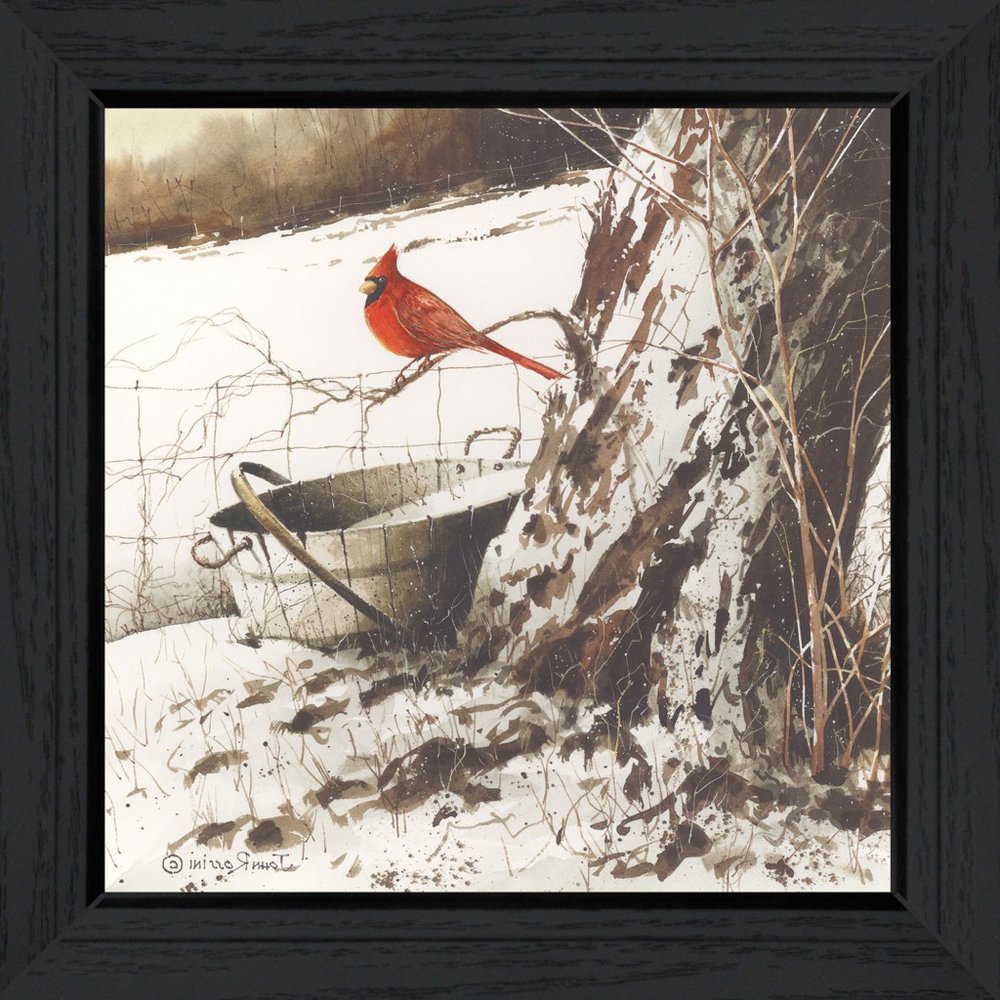 Country Cardinal Black Framed Print Wall Art — view 6
