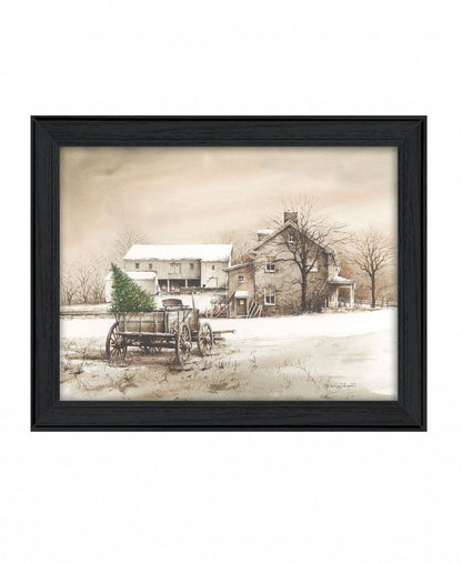 Bringing Home the Tree 1 Black Framed Print Wall Art HomeRoots