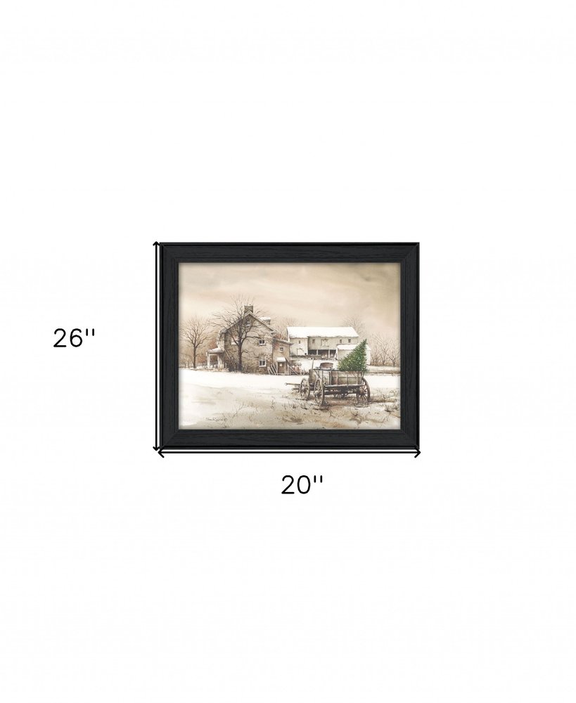 Bringing Home the Tree 1 Black Framed Print Wall Art HomeRoots
