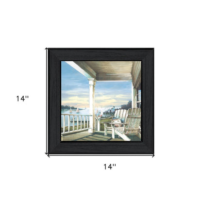 Front Porch Coastal Sunset Black Framed Print Wall Art HomeRoots