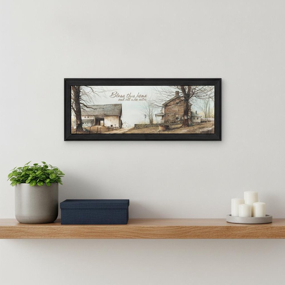 Bless This Home 1 Black Framed Print Wall Art — view 6