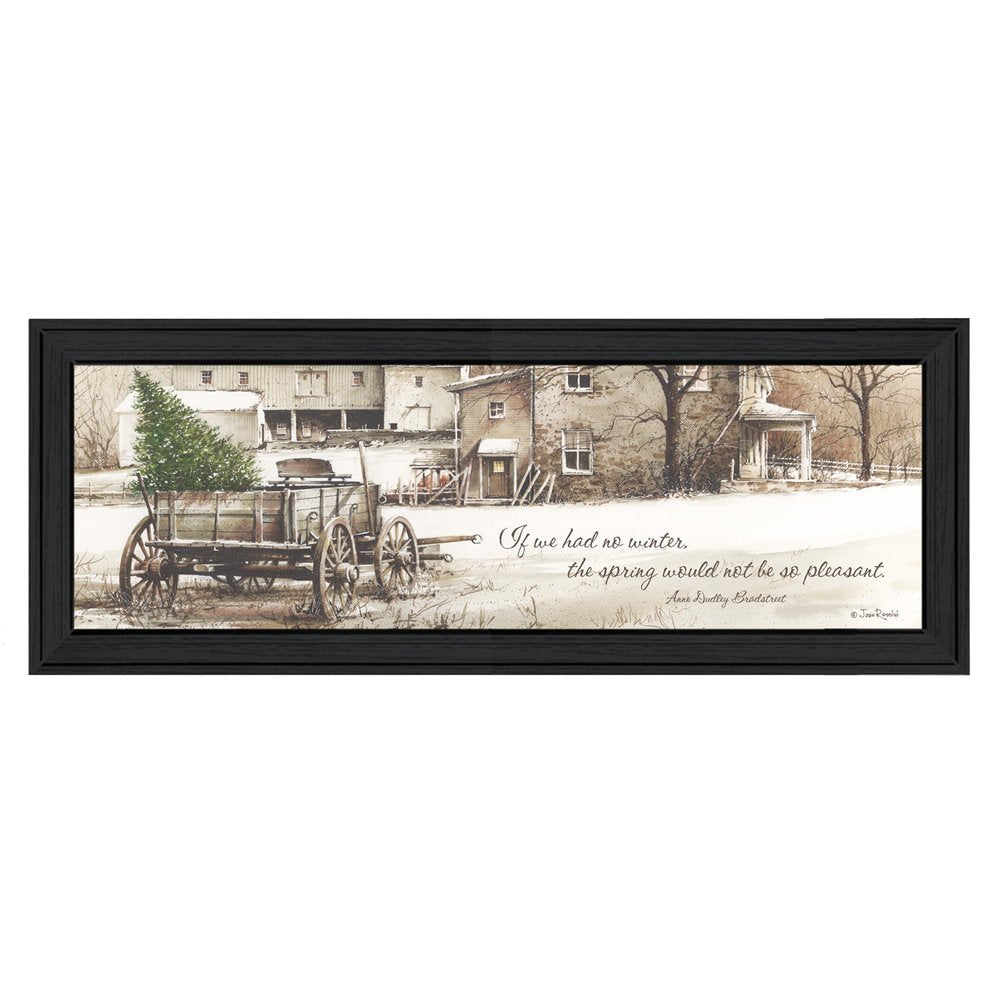 Winter Black Framed Print Wall Art — view 1
