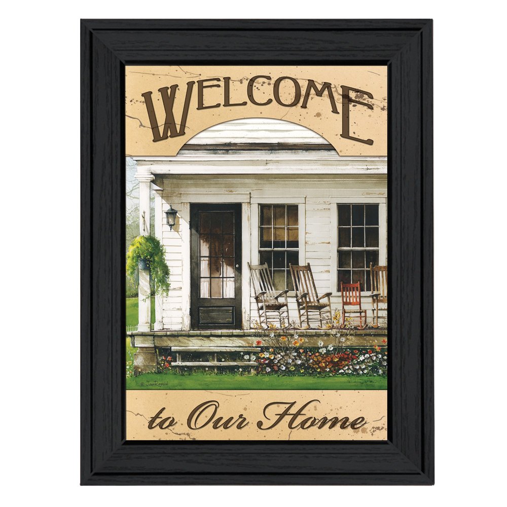 Welcome to Our Home 1 Black Framed Print Wall Art — view 1