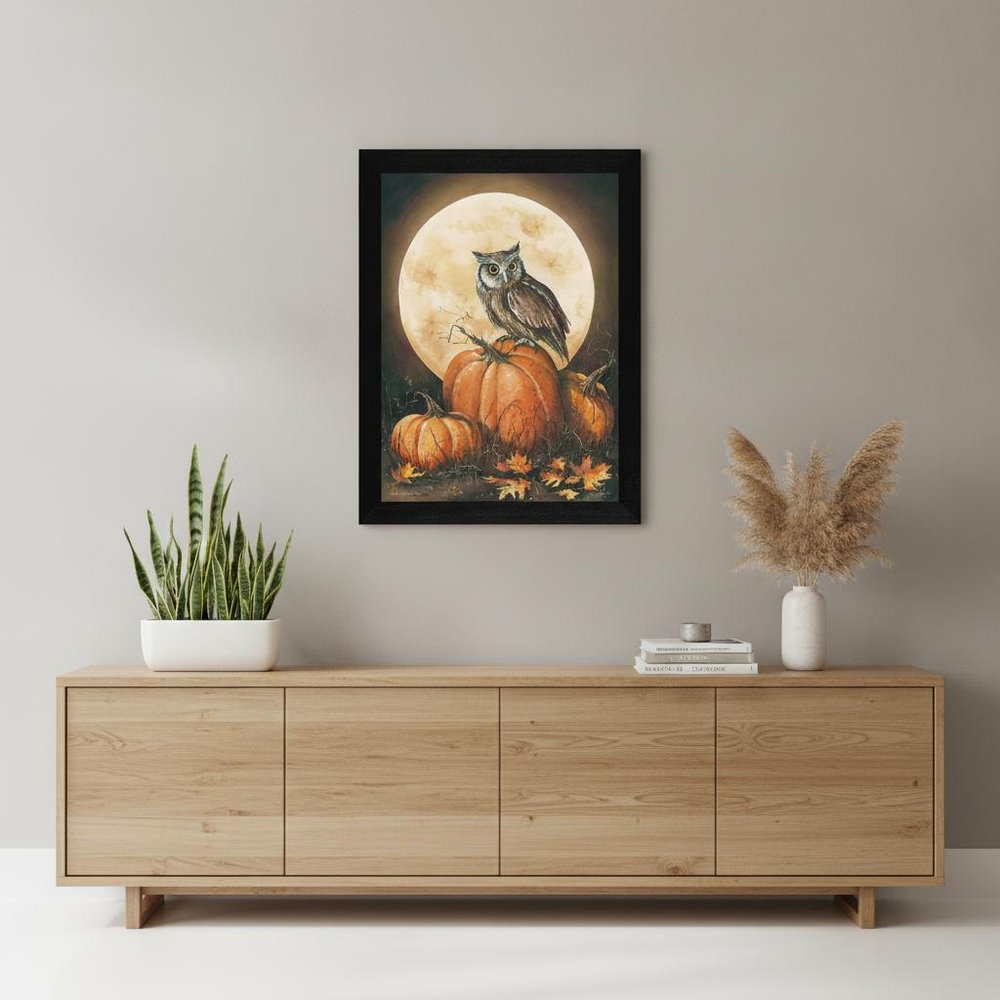 In the Pumpkin Patch Black Framed Print Wall Art HomeRoots