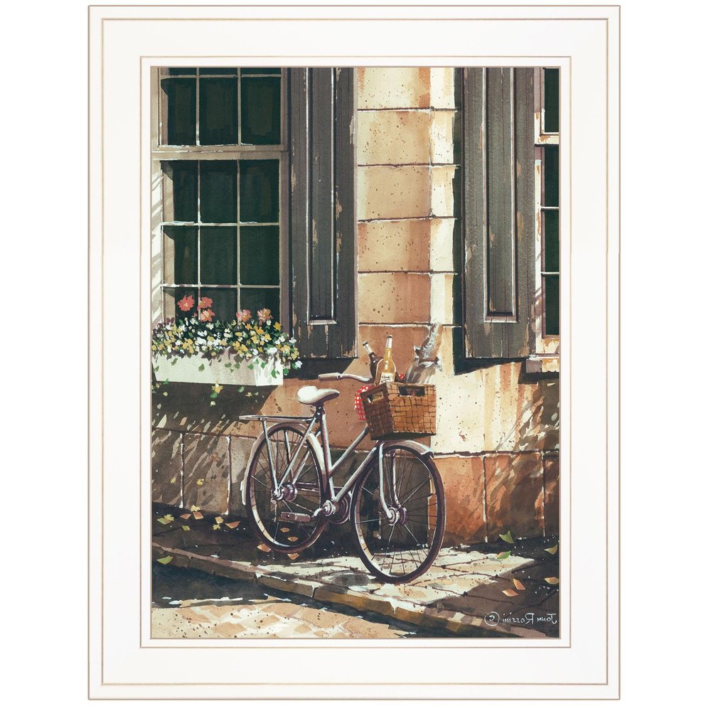 Picnic Getaway 1 White Framed Print Wall Art — view 3