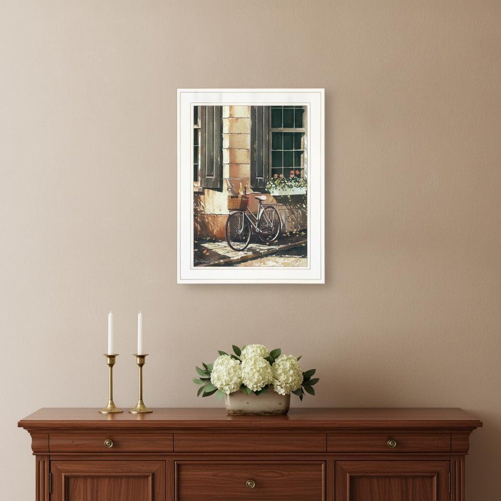 Picnic Getaway 1 White Framed Print Wall Art — view 5