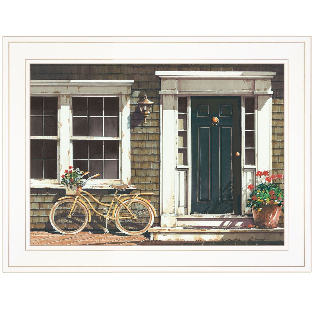 Parked Out Front 1 White Framed Print Wall Art — view 1