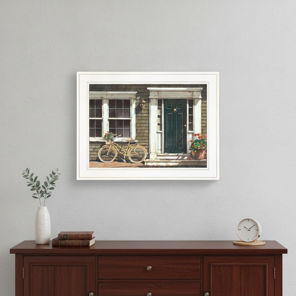 Parked Out Front 1 White Framed Print Wall Art — view 6