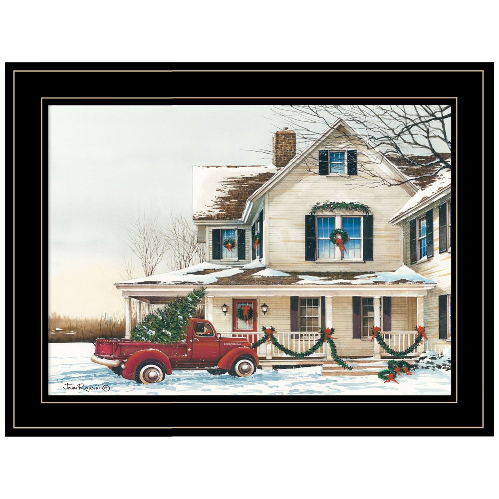 Preparing for Christmas 2 Black Framed Print Wall Art — view 1