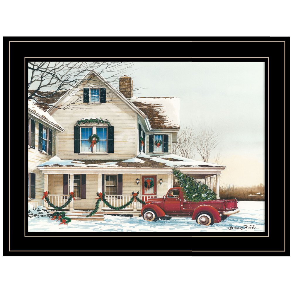 Preparing for Christmas 2 Black Framed Print Wall Art — view 2